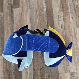 Blue and Yellow Fish-Shaped Pet Carrier